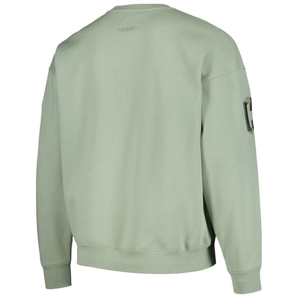 Cleveland Guardians Pro Standard Neutral Drop Shoulder Pullover Sweatshirt Outlet
