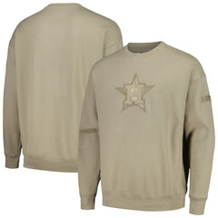 Houston Astros Pro Standard Neutral Drop Shoulder Pullover Sweatshirt Online