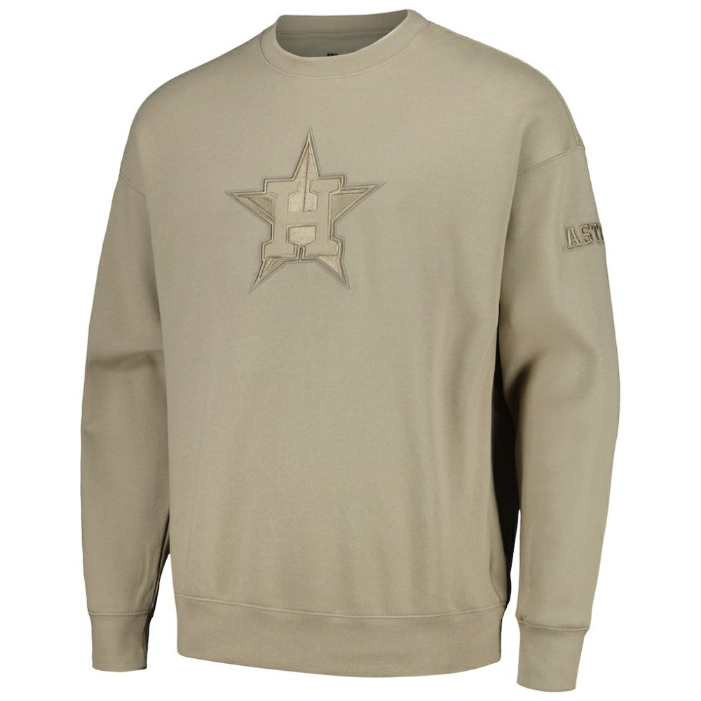 Houston Astros Pro Standard Neutral Drop Shoulder Pullover Sweatshirt Online