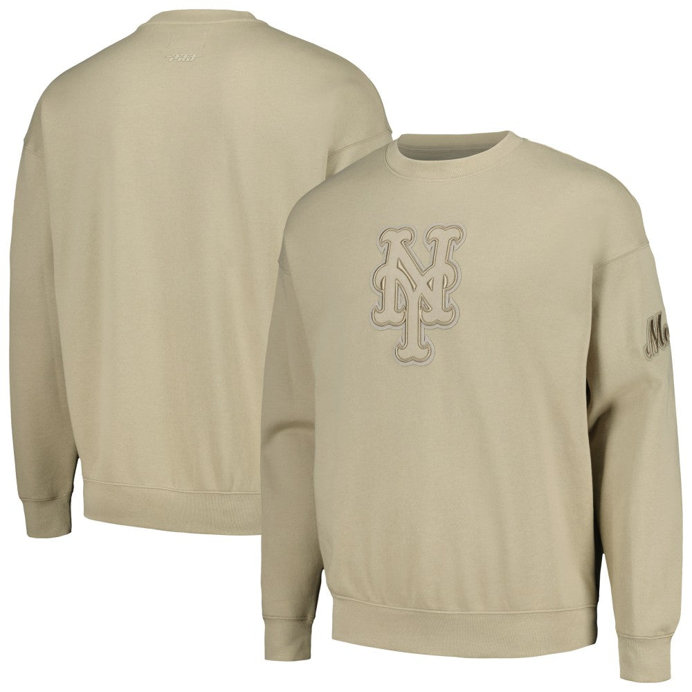 New York Mets Pro Standard Neutral Drop Shoulder Pullover Sweatshirt Near Me