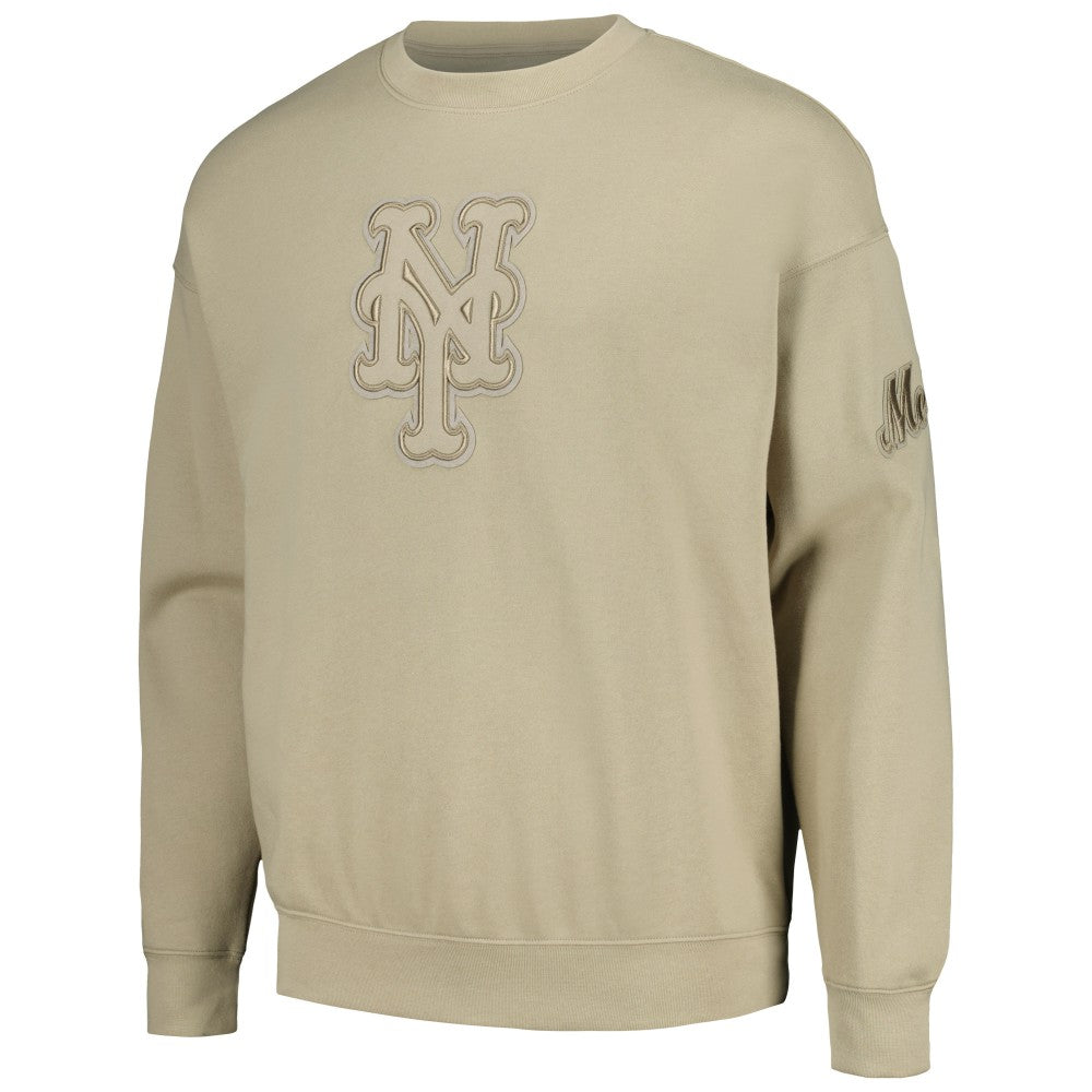New York Mets Pro Standard Neutral Drop Shoulder Pullover Sweatshirt Near Me