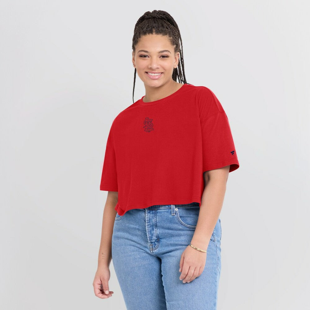 St. Louis Cardinals Fanatics Women's Elements Super Soft Boxy Cropped T-Shirt Near Me