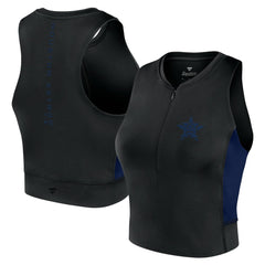 Houston Astros Fanatics Women's Studio Half-Zip Fitted Gym Tank Top Outlet