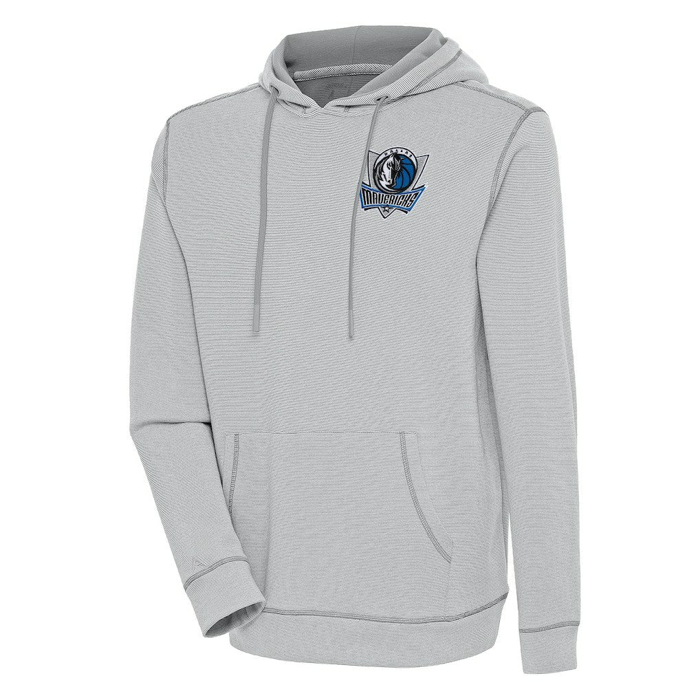 Dallas Mavericks Antigua Axe Bunker Tri-Blend Pullover Hoodie Gray