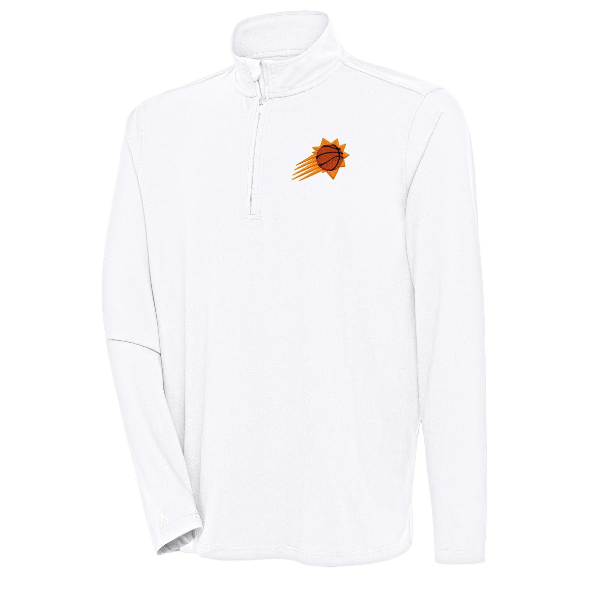 Phoenix Suns Antigua Hunk Quarter-Zip Pullover Top White