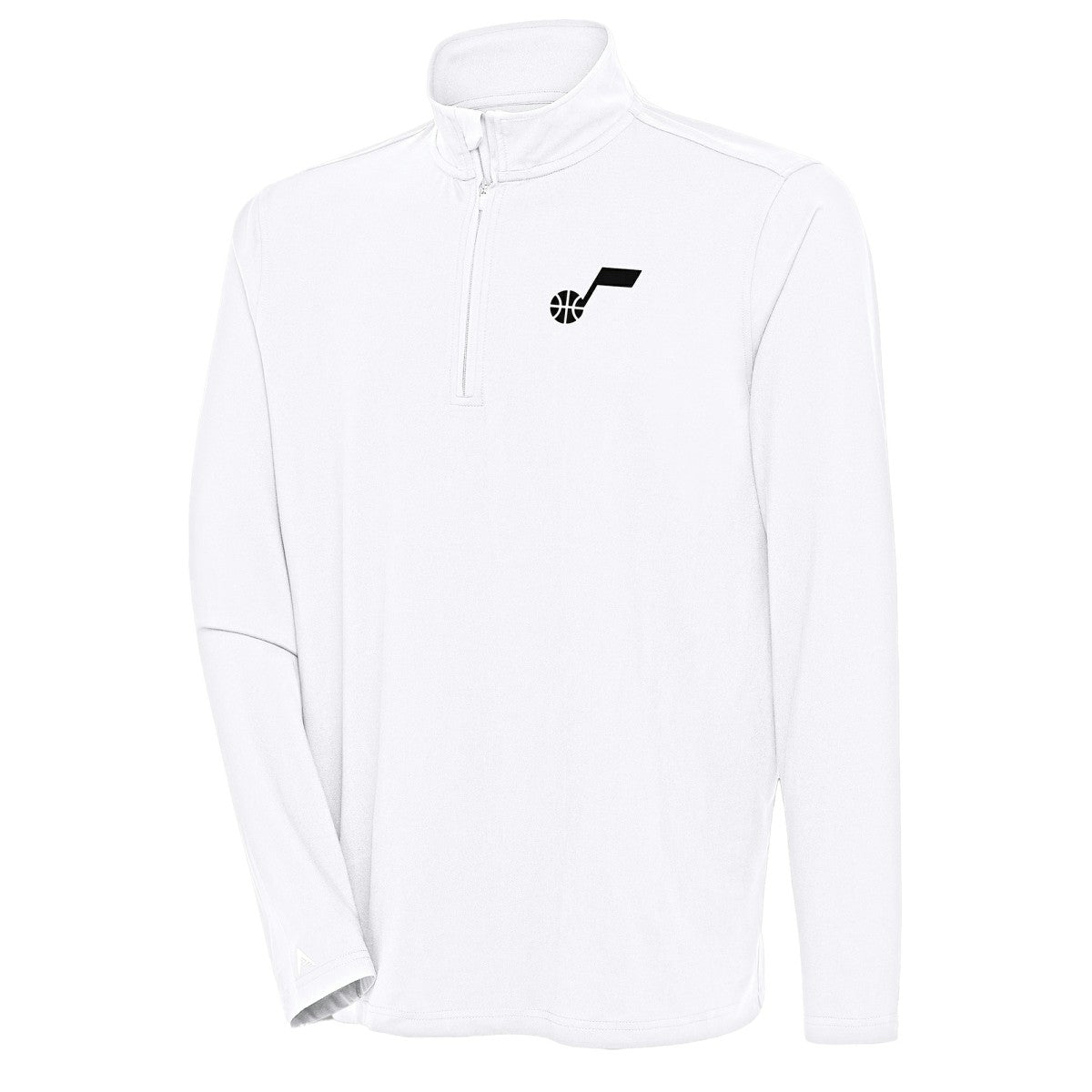 Utah Jazz Antigua Hunk Quarter-Zip Pullover Top White