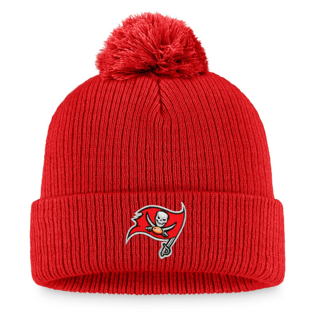 Tampa Bay Buccaneers Women's Logo Cuffed Knit Hat with Pom - Cardinal - Fanatics