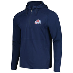 Colorado Avalanche Antigua Spikes Raglan Quarter-Zip Hoodie - Heather Navy | NHL Clearance