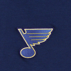 St. Louis Blues Antigua Spikes Raglan Quarter-Zip Hoodie - Heather Navy | NHL Lifestyle