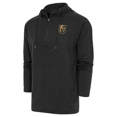 Vegas Golden Knights Antigua Spikes Raglan Quarter-Zip Hoodie - Heather Black | NHL sale