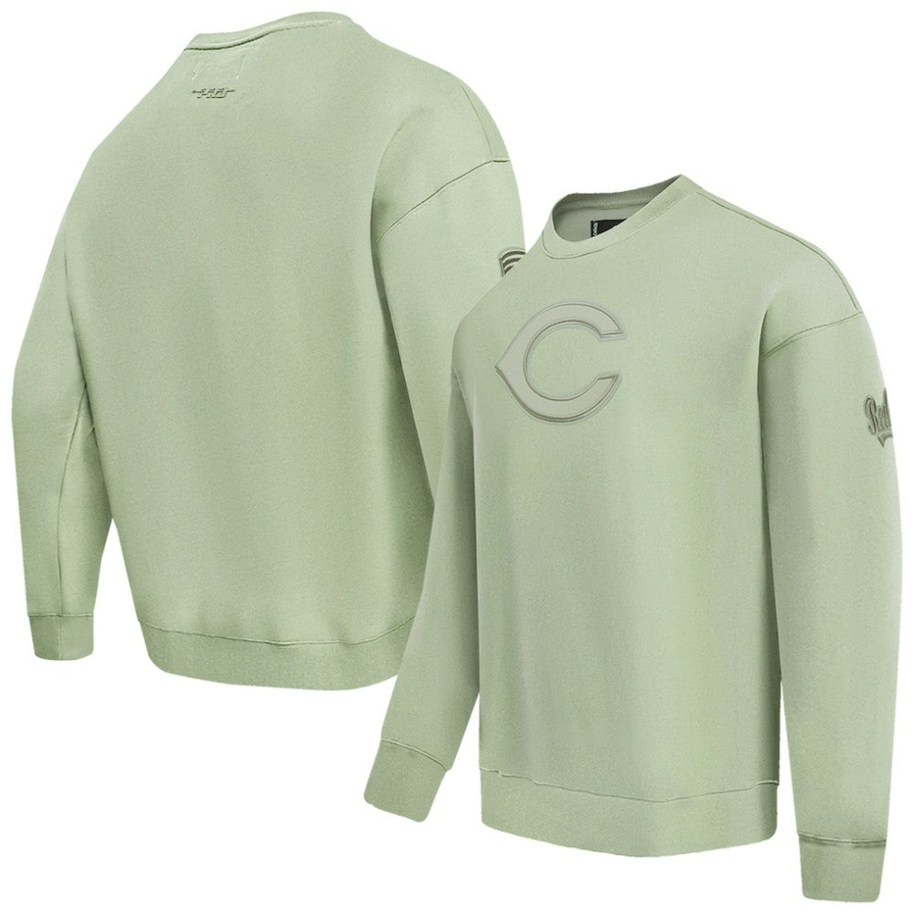Cincinnati Reds Pro Standard Neutral Drop Shoulder Pullover Sweatshirt Sale