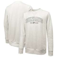Atlanta Falcons Majestic Threads Unisex Sundays Block Letter Crewneck Pullover Sweatshirt - White - NFL