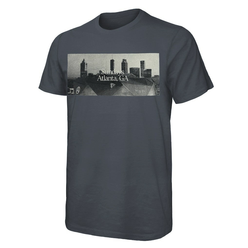 Atlanta Falcons Majestic Threads Sundays Skyline T-Shirt - Gray - NFL