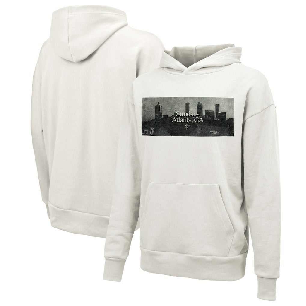 Atlanta Falcons Majestic Threads Unisex Sundays Skyline Pullover Hoodie - White - NFL