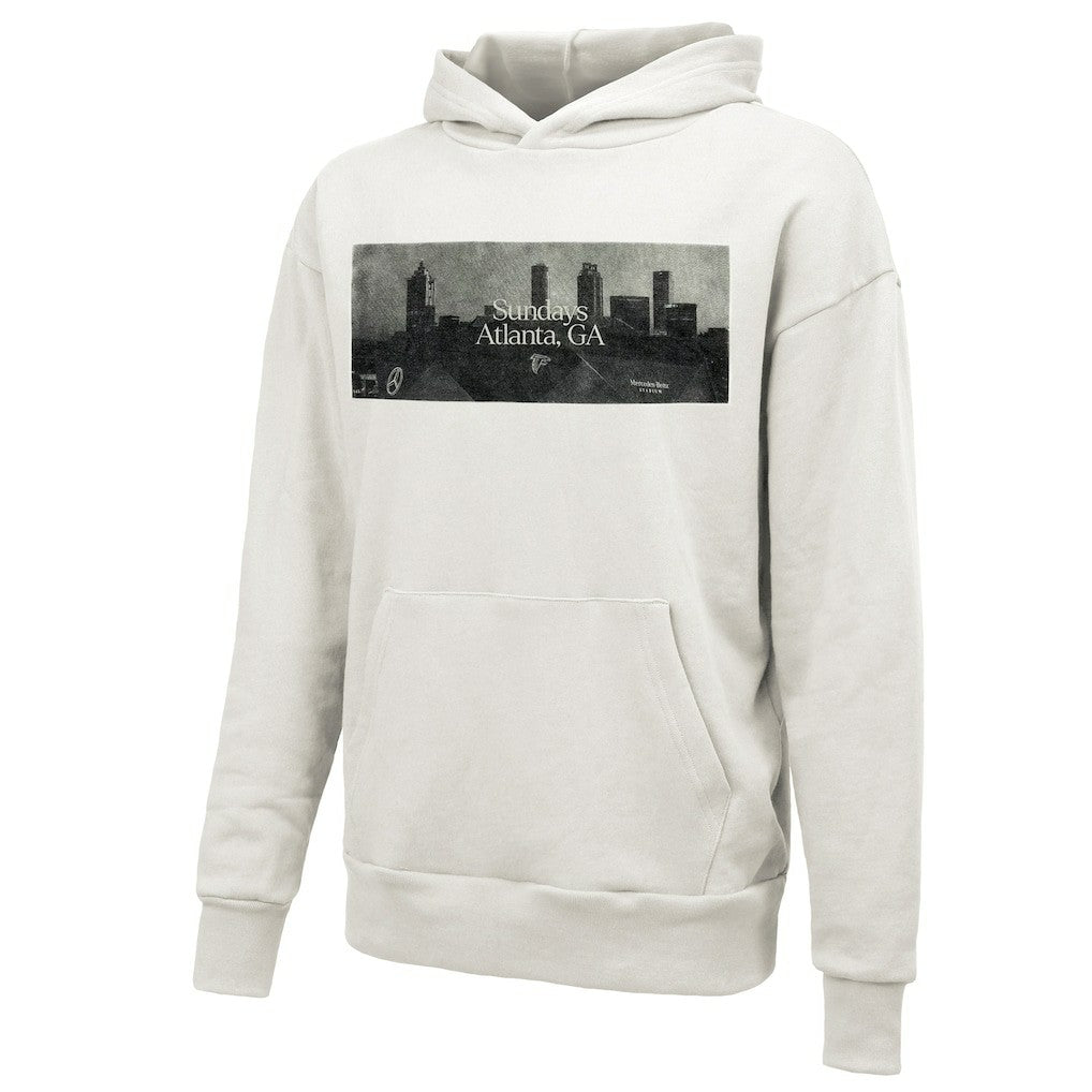 Atlanta Falcons Majestic Threads Unisex Sundays Skyline Pullover Hoodie - White - NFL