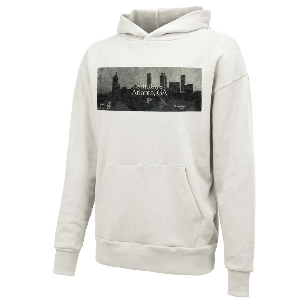 Atlanta Falcons Majestic Threads Unisex Sundays Skyline Pullover Hoodie - White - NFL