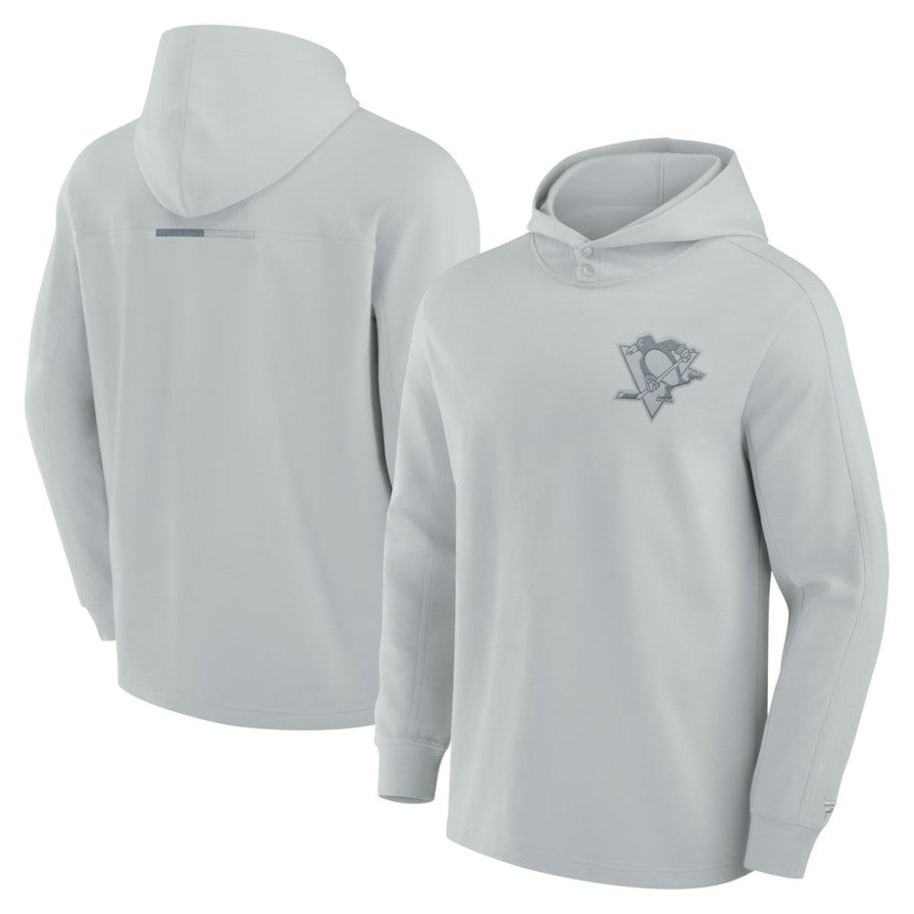 Pittsburgh Penguins Fanatics Elements Lightweight Tri-Blend Fleece Hoodie - Gray | Fanatics Lifestyle