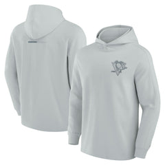Pittsburgh Penguins Fanatics Elements Lightweight Tri-Blend Fleece Hoodie - Gray | Fanatics Lifestyle