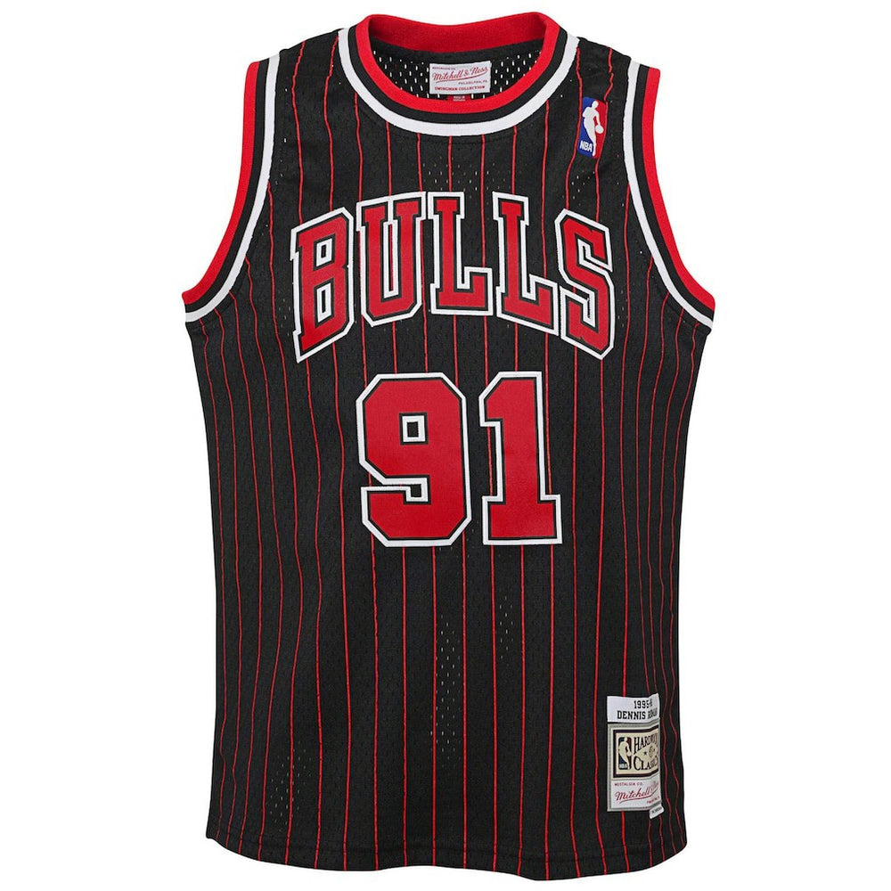 Mitchell & Ness Dennis Rodman Chicago Bulls Youth 1995/96 Hardwood Classics Swingman Jersey Black