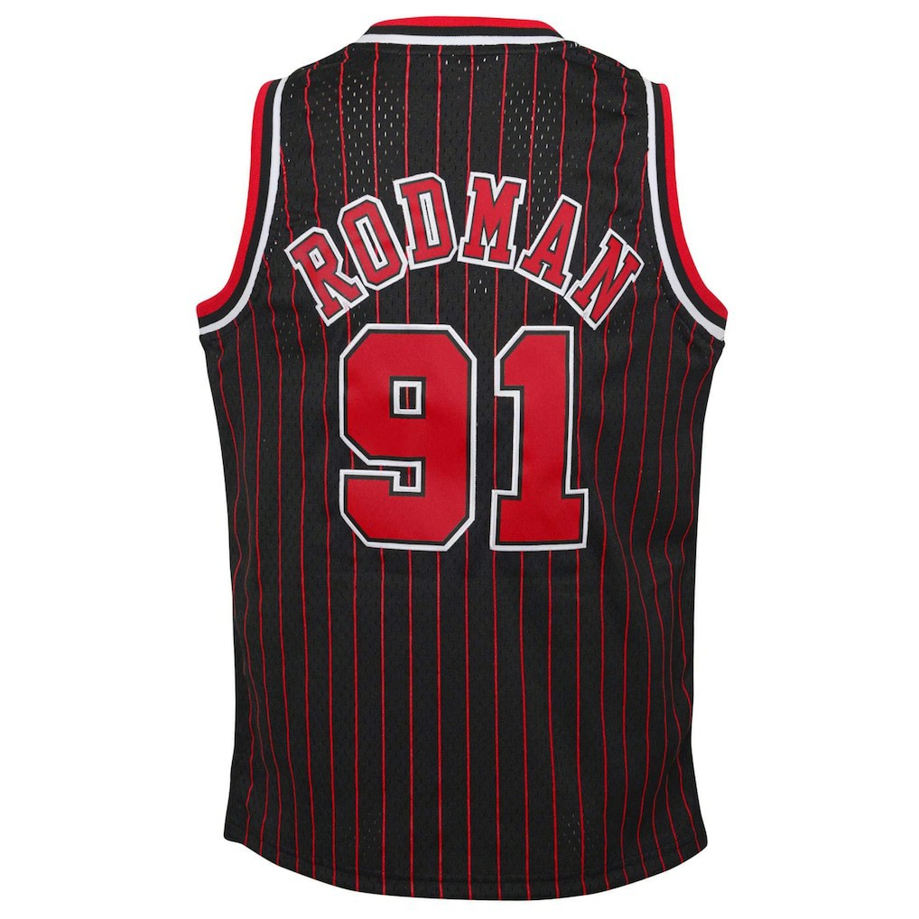 Mitchell & Ness Dennis Rodman Chicago Bulls Youth 1995/96 Hardwood Classics Swingman Jersey Black