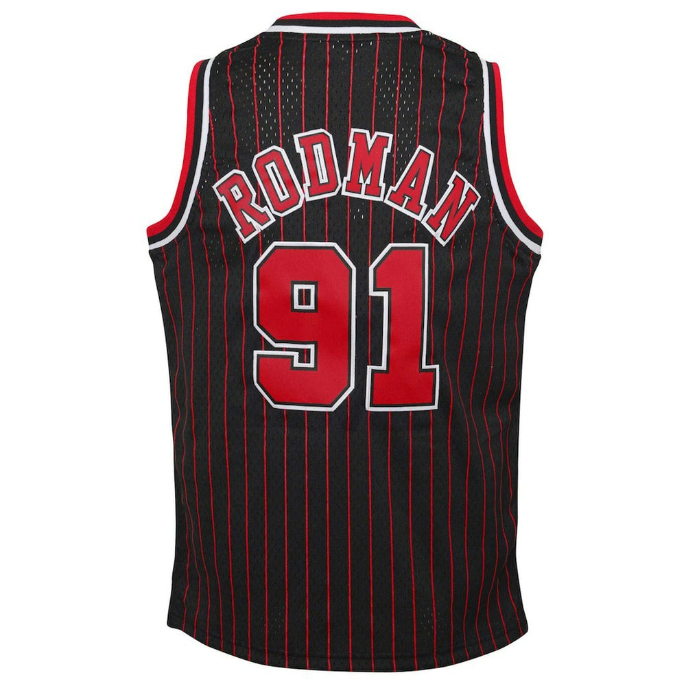 Mitchell & Ness Dennis Rodman Chicago Bulls Youth 1995/96 Hardwood Classics Swingman Jersey Black