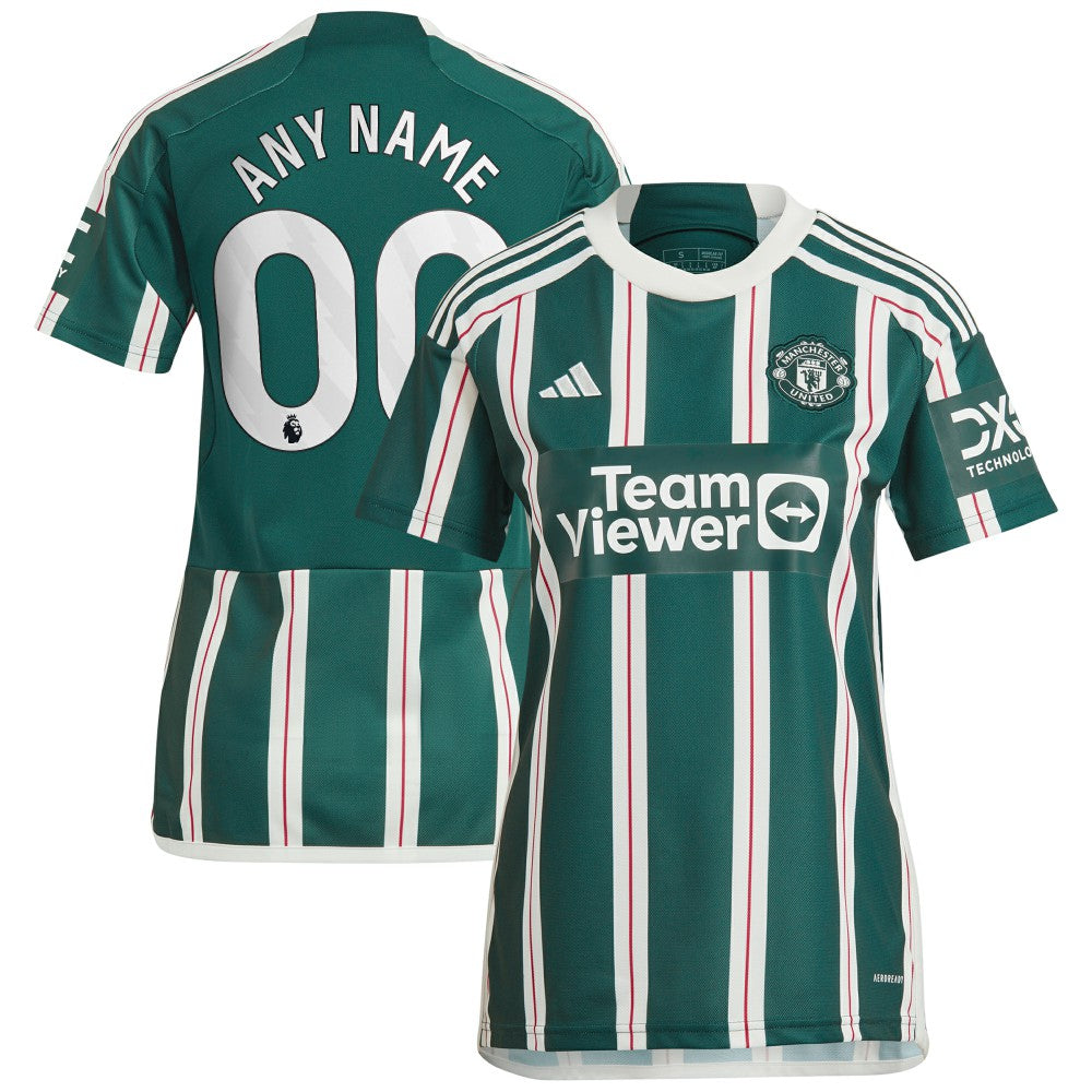 Adidas - Manchester United Women's 2023/24 Away Replica Custom Jersey - Green