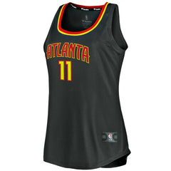 Fanatics Trae Young Atlanta Hawks Women's Fast Break Tank Jersey Icon Edition Black