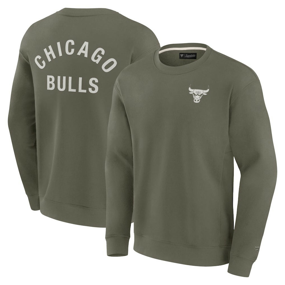 Fanatics Chicago Bulls Unisex Elements Super Soft Fleece Pullover Sweatshirt Olive