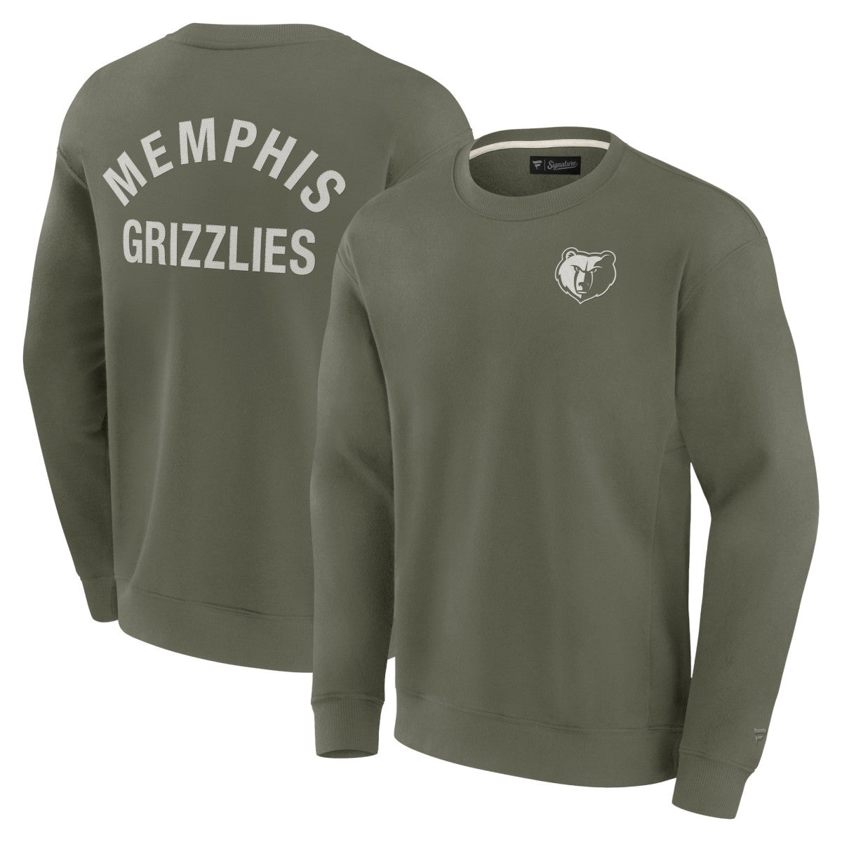 Fanatics Memphis Grizzlies Unisex Elements Super Soft Fleece Pullover Sweatshirt Olive