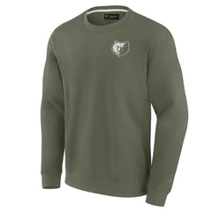 Fanatics Memphis Grizzlies Unisex Elements Super Soft Fleece Pullover Sweatshirt Olive
