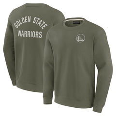 Fanatics Golden State Warriors Unisex Elements Super Soft Fleece Pullover Sweatshirt Olive