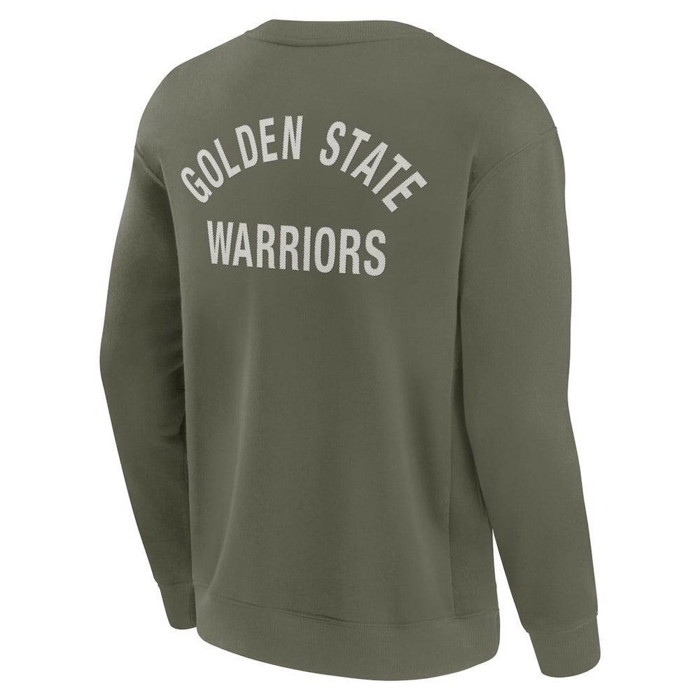 Fanatics Golden State Warriors Unisex Elements Super Soft Fleece Pullover Sweatshirt Olive