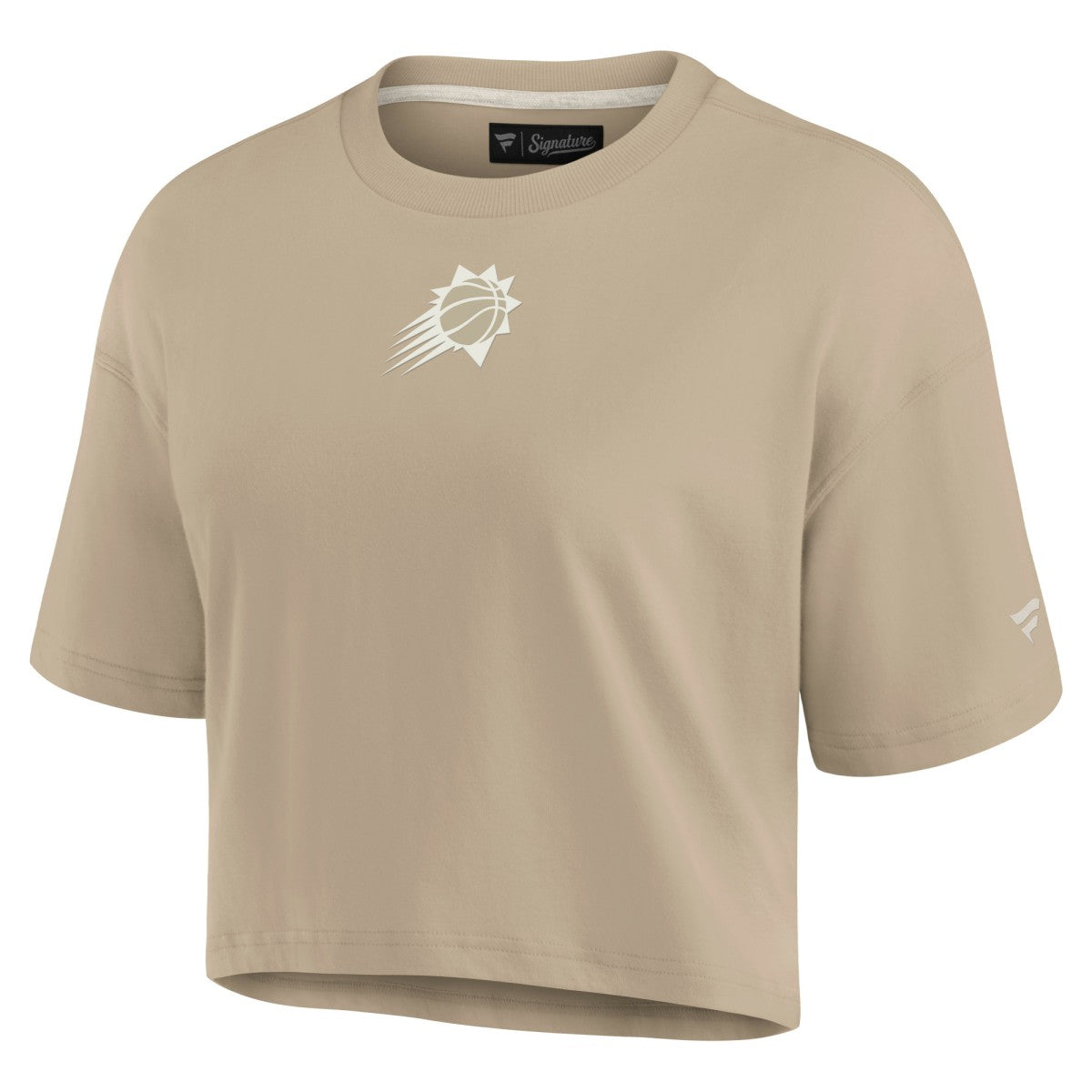 Fanatics Phoenix Suns Women's Elements Super Soft Boxy Cropped T-Shirt Khaki