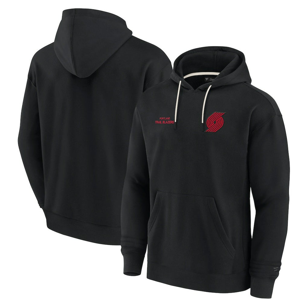 Fanatics Portland Trail Blazers Unisex Elements Super Soft Fleece Pullover Hoodie Black