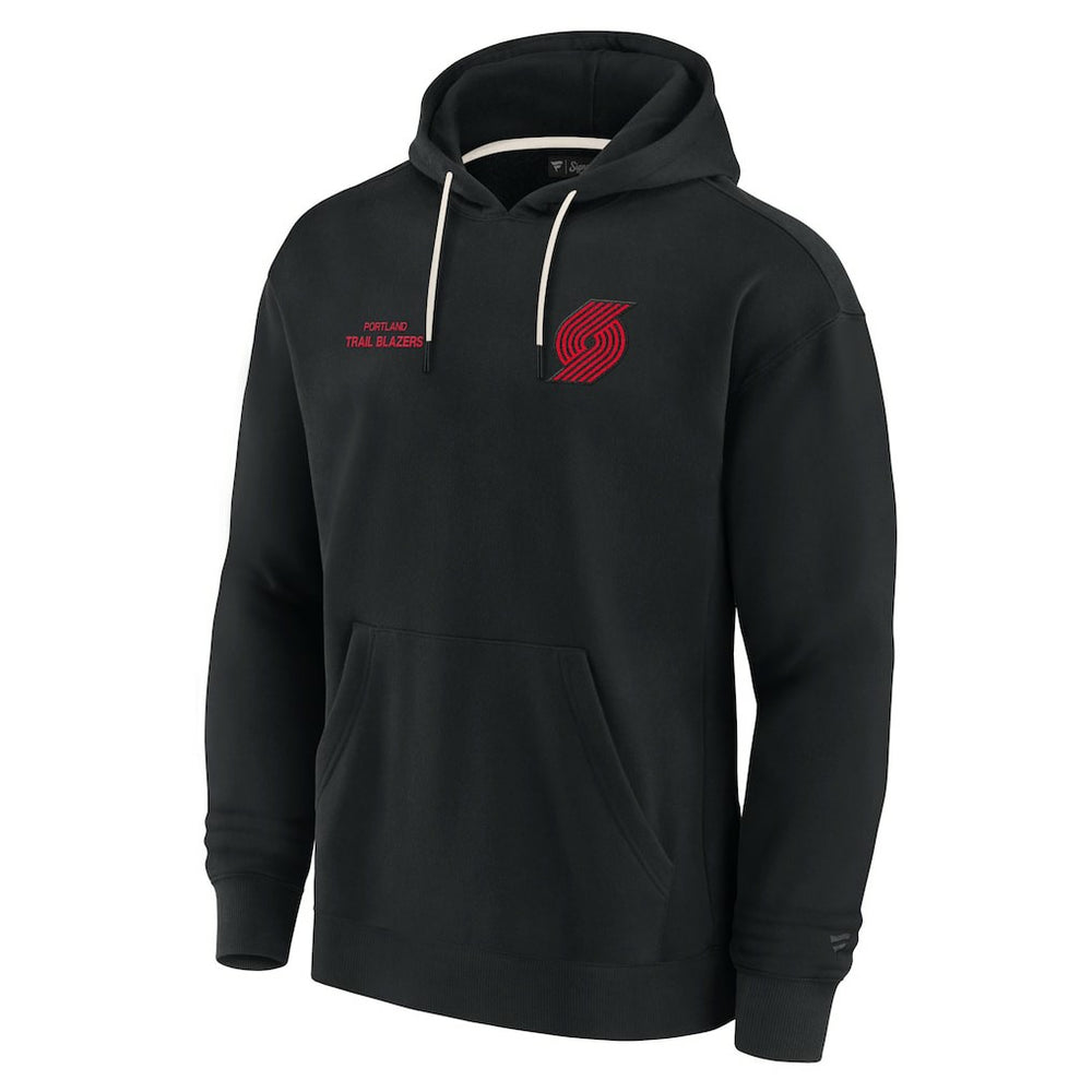 Fanatics Portland Trail Blazers Unisex Elements Super Soft Fleece Pullover Hoodie Black