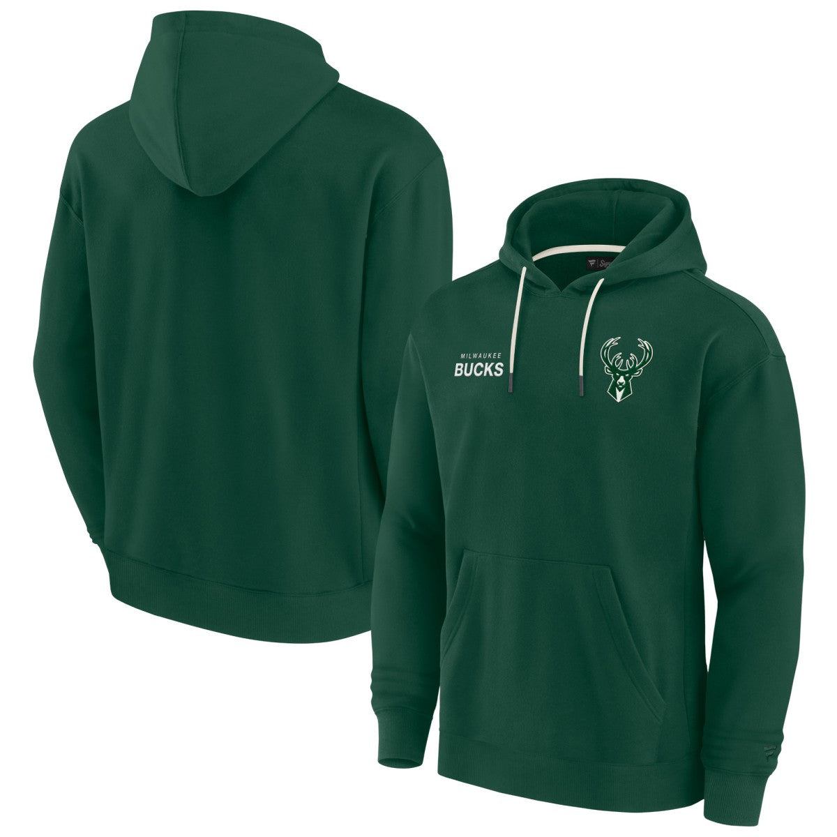 Fanatics Milwaukee Bucks Unisex Elements Super Soft Fleece Pullover Hoodie Hunter Green