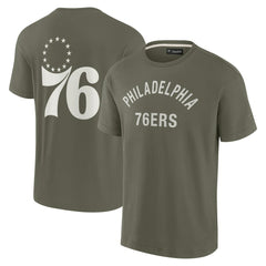 Fanatics Philadelphia 76ers Unisex Elements Super Soft Short Sleeve T-Shirt Olive