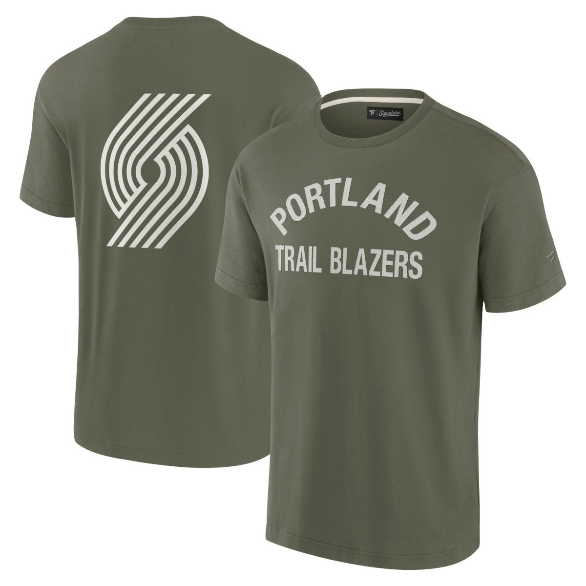 Fanatics Portland Trail Blazers Unisex Elements Super Soft Short Sleeve T-Shirt Olive