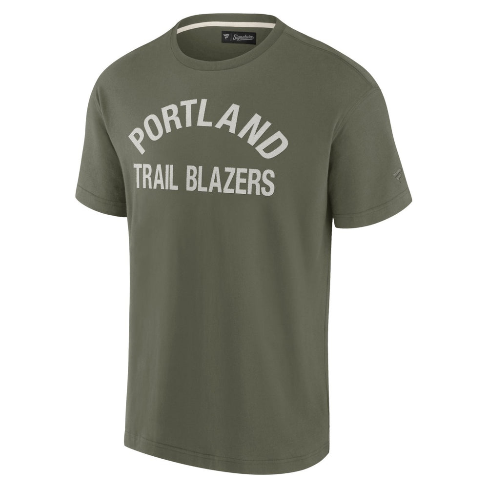 Fanatics Portland Trail Blazers Unisex Elements Super Soft Short Sleeve T-Shirt Olive