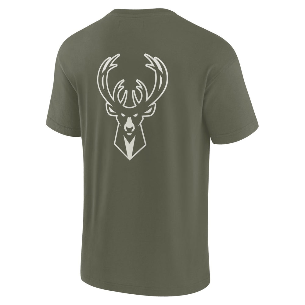 Fanatics Milwaukee Bucks Unisex Elements Super Soft Short Sleeve T-Shirt Olive