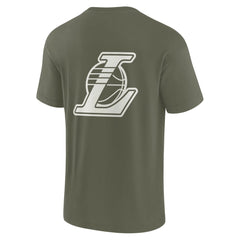 Fanatics Los Angeles Lakers Unisex Elements Super Soft Short Sleeve T-Shirt Olive