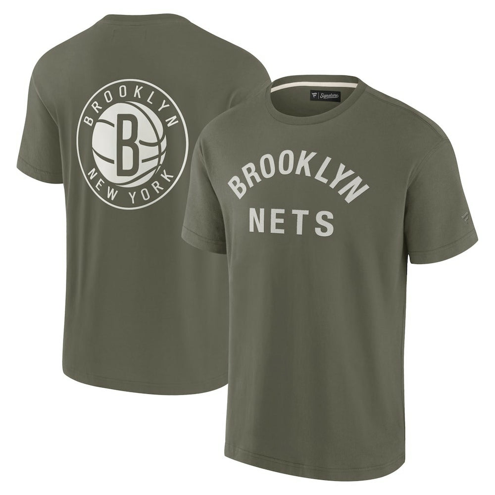 Fanatics Brooklyn Nets Unisex Elements Super Soft Short Sleeve T-Shirt Olive