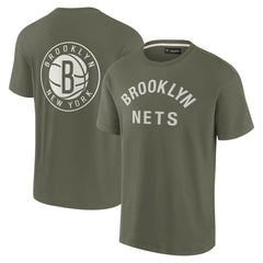 Fanatics Brooklyn Nets Unisex Elements Super Soft Short Sleeve T-Shirt Olive
