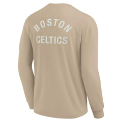 Fanatics Boston Celtics Unisex Elements Super Soft Long Sleeve T-Shirt Khaki