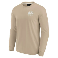 Fanatics Atlanta Hawks Unisex Elements Super Soft Long Sleeve T-Shirt Khaki