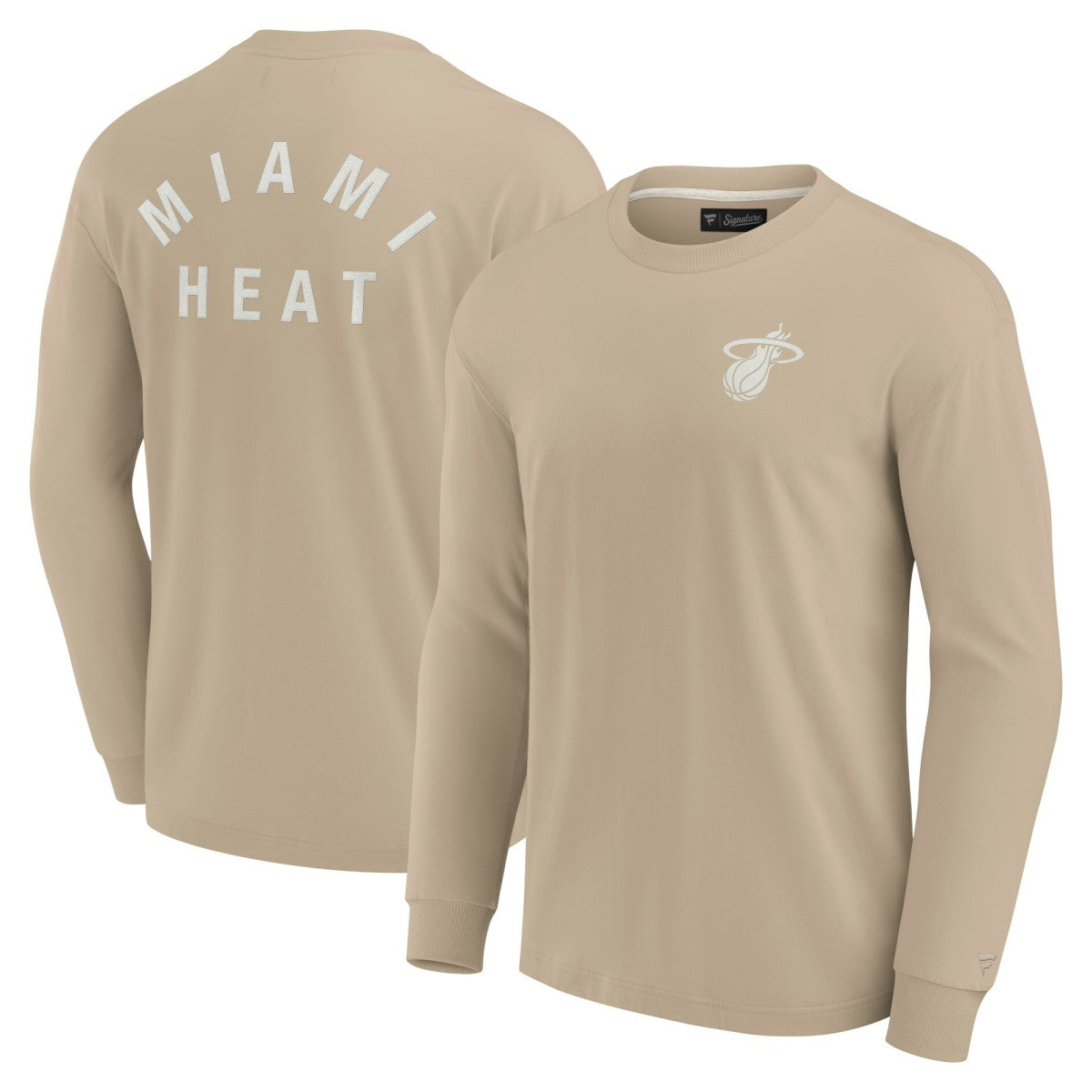 Fanatics Miami Heat Unisex Elements Super Soft Long Sleeve T-Shirt Khaki