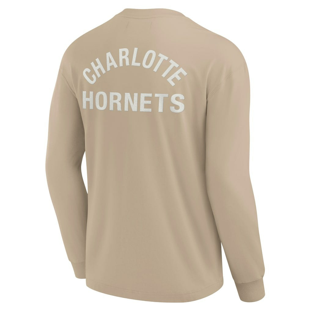 Fanatics Charlotte Hornets Unisex Elements Super Soft Long Sleeve T-Shirt Khaki