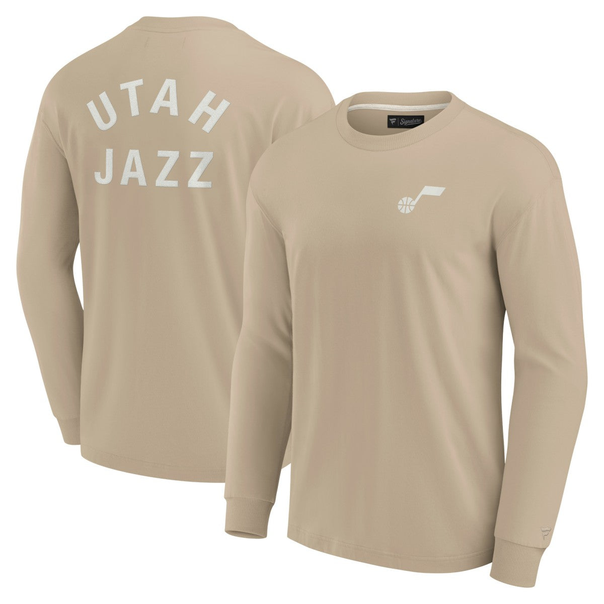 Fanatics Utah Jazz Unisex Elements Super Soft Long Sleeve T-Shirt Khaki
