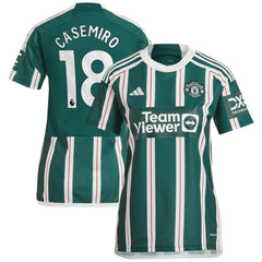 Adidas - Casemiro Manchester United Women's 2023/24 Away Replica Player Jersey - Green