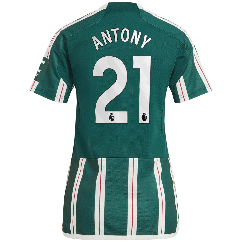 Adidas - Antony Manchester United Women's 2023/24 Away Replica Player Jersey - Green